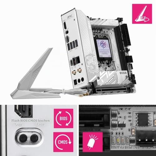 MSI MPG B860I Edge TI WiFi Mainboard, Mini-ITX - Unterstützt Intel Core Ultra Prozessoren (Series 2), LGA 1851-110A SPS VRM, DDR5 Memory Boost (8600+ MT/s OC), PCIe 5.0 x16, M.2 Gen5, Wi-Fi 7 Bild 6