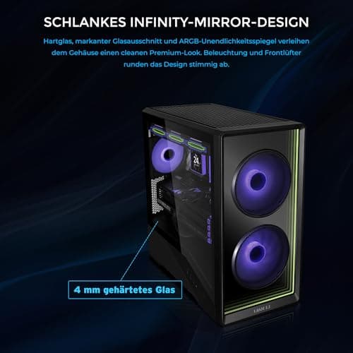 Lian Li Vector V150 PC-Gehäuse Schwarz | Micro-ATX Midi-Tower mit Back Connect, USB-C, Tempered Glass & ARGB Lüftern für Starke Kühlung & cleane Builds Bild 8
