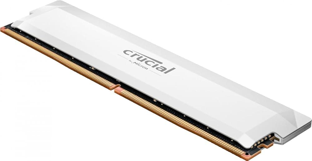 Memoria Per Giochi - Crucial Pro Oc - Cp16g64c32u5w - 16 Gb Ddr5-6400 Udimm - Cl32 Con Dissipatore Di Calore - Bianco