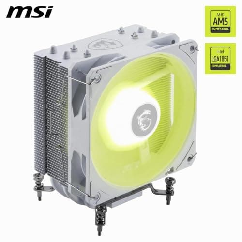 MSI MAG COREFROZR AA13 WHITE CPU-Luftkühler – Direct Touch, vier 6-mm-Kupfer-Heatpipes, ARGB, CycloBlade 7, voraufgetragene Wärmeleitpaste, Lüfter mit Rifle-Lager Bild 4
