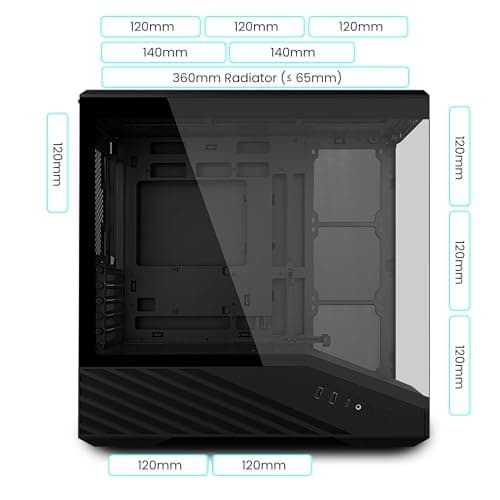 Lian Li Vector V100R MINI Micro-ATX Gaming-PC-Gehäuse – Schwarz | Kompakter Mini-Tower mit Temperglas, starkem Airflow und ATX-Netzteil-Support Bild 8