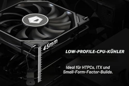 ID-COOLING IS-40X V3 CPU-Kühler mit niedrigem Profil, 45 mm Höhe, 4 Heatpipes, 92 mm Lüfter, unterstützt Intel LGA1700/1200/115X, AMD AM5/AM4 Bild 6