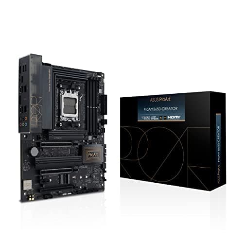 ASUS PROART B650-CREATOR Mainboard Sockel AMD AM5 (Ryzen, ATX, PCIe 5.0, 3X. M.2, DDR5 Speicher, USB 3.2 Gen2x2, für Content Creator)