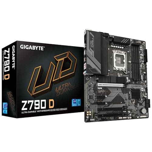 GIGABYTE Z790 D Motherboard - Unterstützt Intel Core 14. Generation CPUs, 12+1+1 Phasen Digital VRM, bis zu 7600MHz DDR5 (OC), 3xPCIe 4.0 M.2, 2.5GbE LAN, USB 3.2 Gen 2