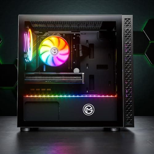GameMachines Nova, mATX PC Gaming Gehäuse, inklusive 3 A-RGB Lüfter Bild 6
