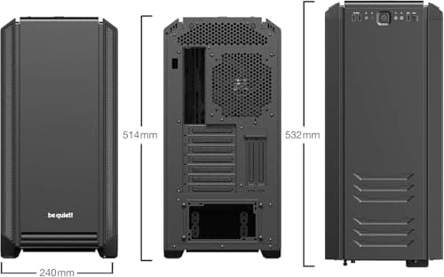 be quiet! Silent Base 601 Window Black PC-Gehäuse, 2X Pure Wings 2 140mm Lüfter, bis 360mm Radiator, E-ATX Mainboard kompatibel Bild 4