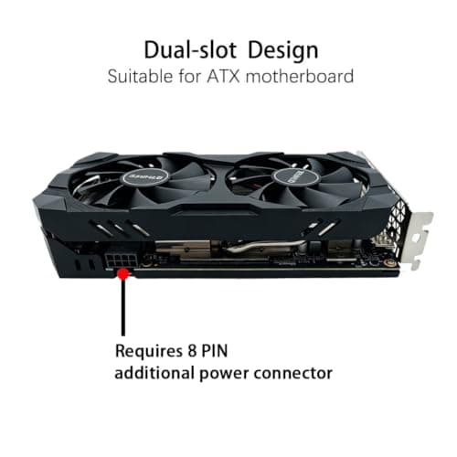QTHREE Radeon RX 560 XT 8GB GDDR5 128-bit Grafikkarte, HDMI, DVI-D, DisplayPort, Grafikkarten PC für Gaming, GPU, PCI Express x16, DirectX 12, 6 PIN Power Supply RX 560 XT 8G DP/HDMI/DVI Bild 7