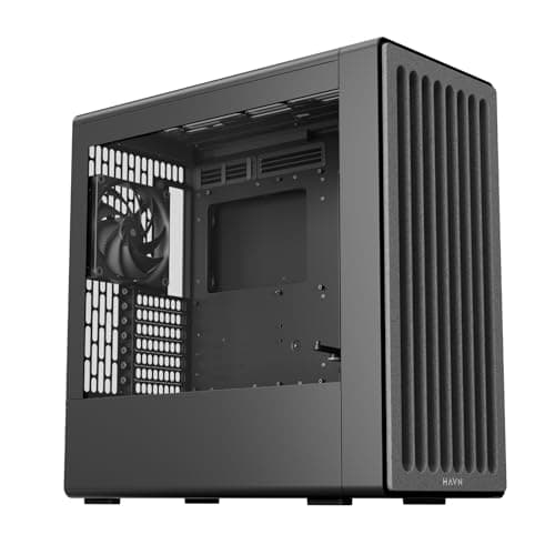 HAVN BF 360 Flow PC-Gehäuse mit 3 vorinstallierten Lüftern, Midi-Tower, Top Airflow, Tempered Glass - schwarz BF 360 Flow Schwarz Bild 4