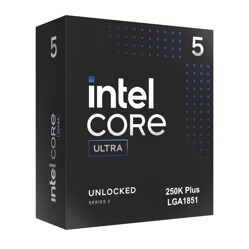 Intel® Core™ Ultra 5 Prozessor 250KF Plus 18 Kerne (6 P-Kerne + 12 E-Kerne) bis zu 5,3 GHz