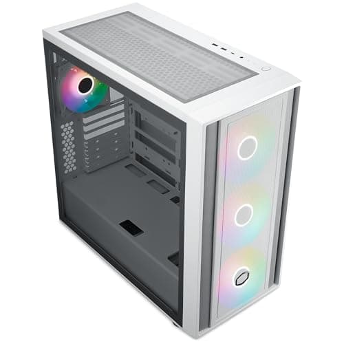 Cooler Master MasterBox 600 RGB Full Tower Cristal Templado USB-C Blanca White MasterBox 600 Bild 8