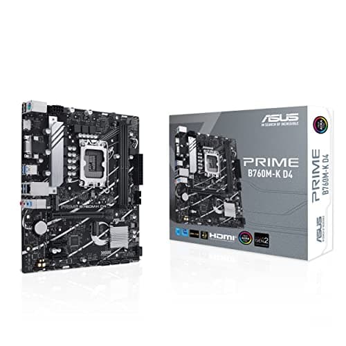 ASUS Prime B760M-K D4 Gaming Mainboard Sockel Intel LGA 1700 (Intel B760, mATX, DDR4 Speicher, 2X PCIe 4.0 M.2, Aura Sync) M-K D4 Prime B760 Bild 2