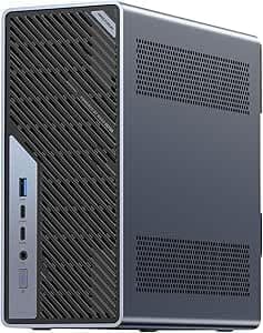 MINIS FORUM MS-02 Ultra Workstation Mini PC, Intel Core Ultra 5 235HX (14 Kerne/14 Threads, bis zu 5,1 GHz), 32 GB RAM, 1 TB SSD, PCIe 5.0 x16, 4× DDR5, USB4 v2, 10GbE + 2,5GbE (vPro), Wi-Fi 7 MS-02U-235HX 32/1TB