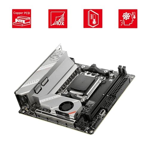MSI MPG B650I Edge WiFi Mainboard, Mini-ITX - Unterstützt Ryzen 9000, 8000 & 7000 Serie Prozessoren, AM5-8 Phasen 80A VRM, DDR5 Memory Boost 6600+MHz/OC, 1 x PCIe 4.0 x16, 2 x M.2 Gen4, Wi-Fi 6E Bild 7