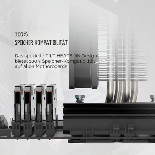 ID-COOLING SE-214-XT ARGB CPU-Kühler, 4 Heatpipes, CPU-Luftkühler, ARGB-Lichtsynchronisation mit Motherboard (5 V 3-poliger Stecker), CPU-Lüfter für Intel/AMD, LGA 1700 kompatibel Bild 8