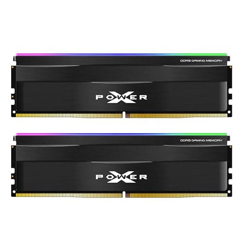 Silicon Power Value Gaming RGB DDR5 32GB (2x16GB) 6400MHz (PC5-51200) 288-pin CL32 1.4V UDIMM Desktop RAM Computer Memory w/Heatsink SP032GXLWU64AFDF Bild 2