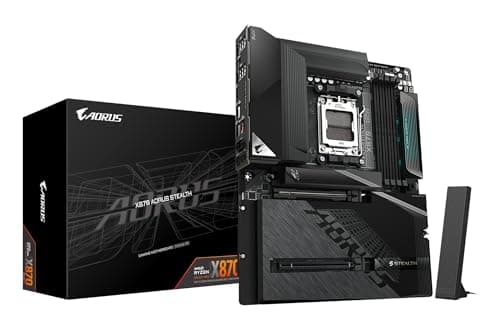 GIGABYTE X870 AORUS Stealth Mainboard - Unterstützt AMD Ryzen 9000 CPUs, digitales 16+2+2-Phasen-VRM, bis zu 8200MHz DDR5 (O.C.), 2xPCIe 5.0 + 2xPCIe 4.0, Wi-Fi 7, 5GbE LAN, USB 4