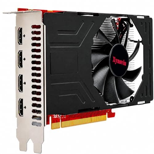 Radeon RX 560 2GB Grafikkarte, GPU 4 HDMI PC Anschlüsse für Mehrfachbildschirm grafikkarten,DDR5,DirectX 12,128 Bit PCI Express x16,Graphics Ccards（RX560 2G 4HDMI） Bild 2
