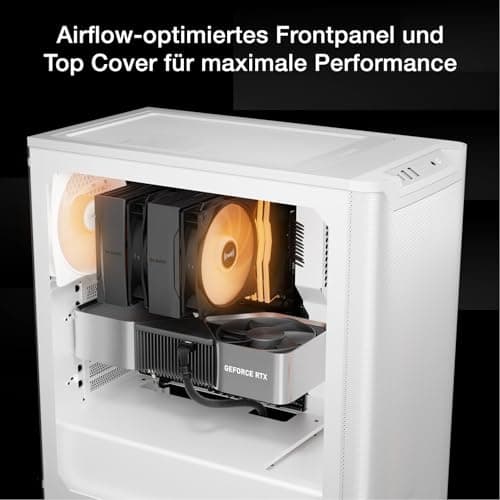 be quiet! Pure Base 501 LX White PC-Gehäuse, 4 vorinstallierte Light Wings PWM-Lüfter, ARGB-Beleuchtung, ARGB-Controller und PWM-Hub, hoher statischer Druck, USB 3.2 Gen. 2 Type C, geräumiges Design Bild 4