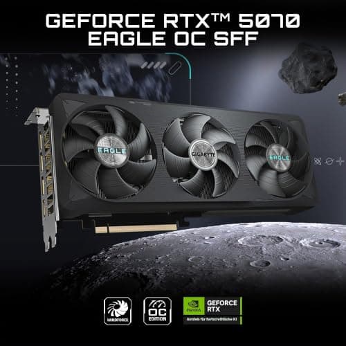 GIGABYTE GeForce RTX 5070 Eagle OC ICE SFF 12G Grafikkarte, 12GB 256-Bit GDDR7, PCIe 5.0, WINDFORCE Cooling System, GV-N5070EAGLEOC ICE-12GD Grafikkarte Bild 4