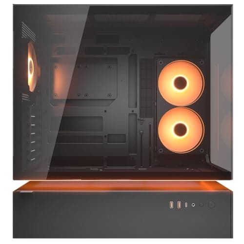 Cougar CFV235 ARGB Gaming-Gehäuse – MidTower ATX/CEB, 270° Airflow, 4× ARGB- PWM Lüfter, GPU bis 430 mm, USB-C (schwarz) Bild 6
