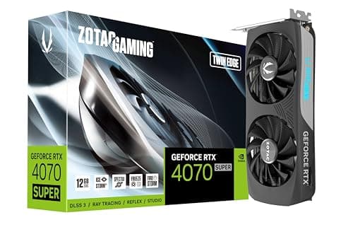 ZOTAC Gaming GeForce RTX 4070 Super Individual Edge DLSS 3 12 GB GDDR6X 192-Bit 21 Gbit/s PCIE 4.0 Compact Gaming Card, IceStorm 2.0 Advanced Cooling, Spectra RGB Lighting, ZT-D40720E-10M Bild 2