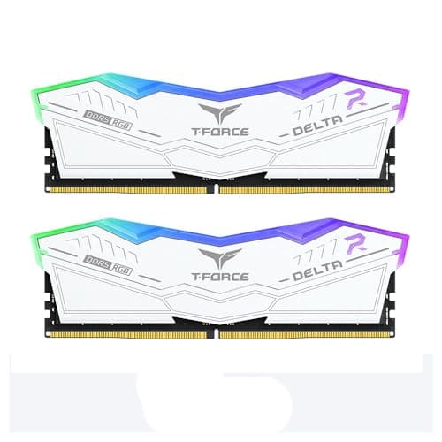 TEAM GROUP T-Force DELTA RGB DDR5 RAM, 6000MHz, 32GB (2x16GB), CL30, Desktop-Speicher mit RGB-Beleuchtung, PMIC-Kühlung, One-Click Overclocking (Schwarz) Bild 2