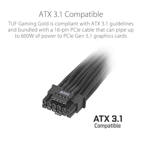 ASUS TUF Gaming 850W Gold (850 Watt, ATX 3.0 kompatibel, voll modulares Netzteil, 80+ Gold, Komponenten in Militärqualität, Dual-Kugellager, Axial-Tech-Lüfter, PCB-Beschichtung, 10 Jahre Garantie) Bild 6