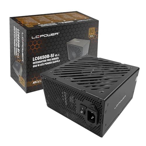 LC-POWER ATX PC Netzteil 650W, PCI-Express 5.1, Zertifikat 80 Plus Bronze, 135mm Lüfter, Integrator Pro Serie LC6650B-SI V3.1, Schwarz Bronze | PCIe 5.1 650W Bild 2