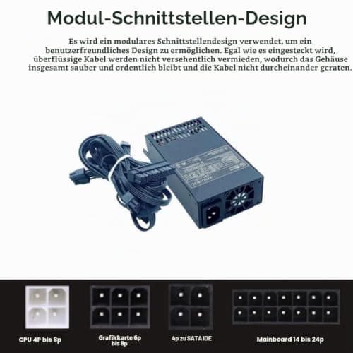 400W-Netzteil ATX Voll Modular Power Supply Flex Netzteile Niedriges Rauschen für Kleine 1U (Flex ITX) Computer-Chassis Bild 8