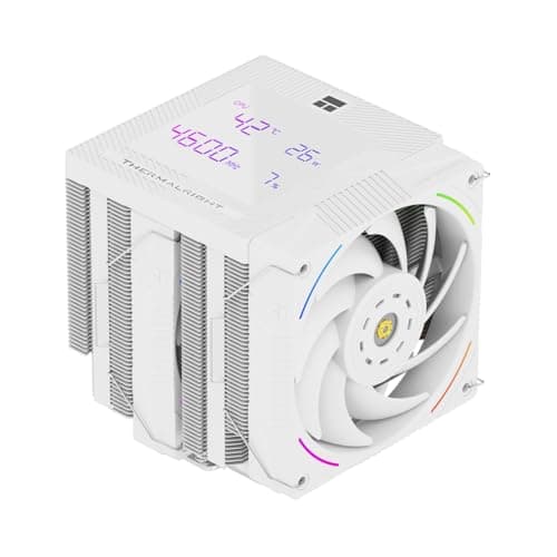 TR -Phantom Spirit 120 Digital SNOW CPU Air Cooler, 7 Heat Tubes CPU Cooler, Dual 120mm PWM Lüfter, Unterstützung für AM4 / AM5 / Intel lga1700/1150/1151/1200/1851 PS120 D SNOW Bild 2