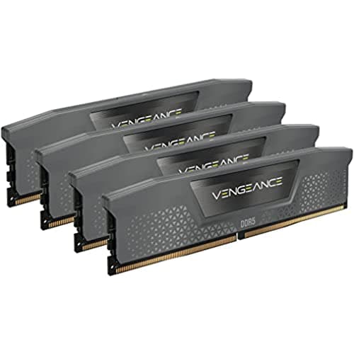 CORSAIR VENGEANCE DDR5 RAM 64GB (4x16GB) Bis zu 5600MHz CL36 AMD EXPO Intel XMP 3.0 Desktop-Arbeitsspeicher – Grau (CMK64GX5M4B5600Z36)