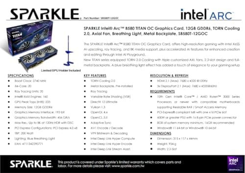 WEELIAO Intel Arc B580 Bild 7