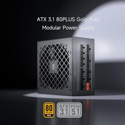 CPS Netzteil Vollmodular, 850W ATX 3.1, 80 Plus Gold Zertifiziert, PCIe 5.1 12V-2×6, japanische Kondensatoren, Ultra-Flexible Kabel, 5 Jahre Garantie (KN850) Bild 4