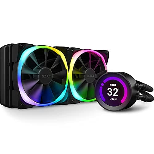 NZXT Kraken 280 RGB – 280 mm AIO CPU-Flüssigkeitskühler – anpassbares quadratisches LCD-Display für Bilder, Leistungsmetriken – Hochleistungspumpe – 2 x F140 RGB Core Fans – Schwarz Kraken RGB 280mm Schwarz Bild 3