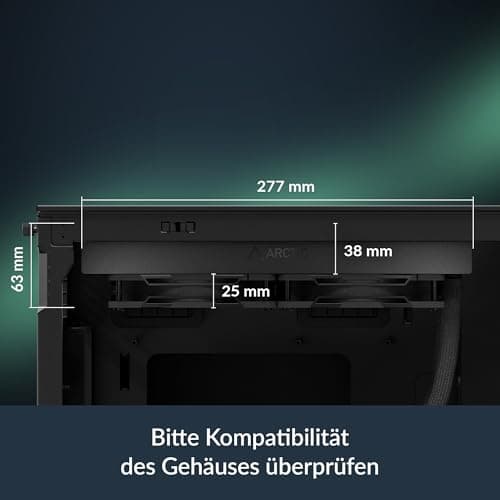 ARCTIC Liquid Freezer III Pro 240 A-RGB - Wasserkühlung PC, AIO CPU Wasserkühler, 2x120 mm, 38 mm Radiator, PWM-Pumpe, VRM-Lüfter, AMD AM5/AM4, Intel LGA1851/1700 Contact Frame - Schwarz Bild 8