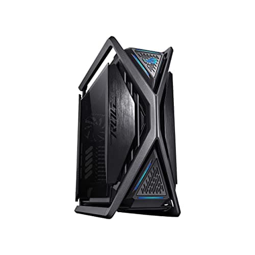 ASUS ROG Hyperion GR701 E-ATX RGB Gaming Gehäuse (420 mm Dual-Radiator-Unterstützung, 4X 140 mm-Lüfter, GPU-Halterung aus Metall, Aura Sync ARGB-Lüfter-Hub, 60W-Schnellladung, 2X USB-Typ-C)