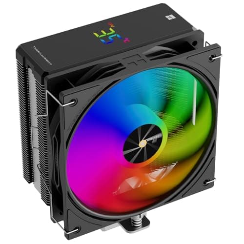 Thermalright Assassin X 120R Digitaler ARGB Black CPU-Kühler, Digitaler Bildschirm Top Cover, TL-P12-S PWM Quiet Fan CPU Luftkühler, Unterstützung AM4/AM5, Intel LGA1851/1700/1150/1151/1200 AX120R D ARGB Black Bild 2