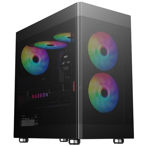 Itek PC-Gehäuse PROMESH 35B – Gaming-/Office-Mini-Tower, Micro-ATX, USB-C, 2× USB 3.0, Mesh-Design auf DREI Seiten Bild 6