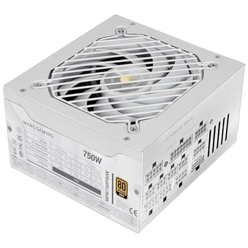 Mars Gaming MPB750PSI, PC-Netzteil Full Modular 750W, 10 Jahre Garantie, 80Plus Gold 90%, Lüfter SI Extreme Silence, Technologien AI2-RPM, DC-DC und SMD, ATX 3.1 und PCIe 5.1 Schwarz MPB750PSIW Bild 2