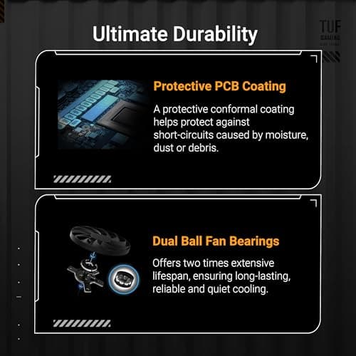 ASUS TUF Gaming GeForce RTX 5060 Ti OC Edition 16GB GDDR7 Gaming Grafikkarte (Nvidia GeForce RTX5060Ti DLSS 4, 3,1-Slot Design, PCIe 5.0, 3X DisplayPort 2.1b, 1x HDMI 2.1b, TUF-RTX5060TI-O16G-GAMING) Bild 6