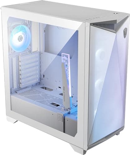 MSI MPG GUNGNIR 300R Airflow White Mid-Tower PC-Gehäuse - E-ATX Kapazität, Grafikkartenständer, schaltbare Halterung, ARGB-PWM-Lüfter, Staubfilter, Kabelführung, USB 3.2 Gen 2x2 Typ-C Bild 8