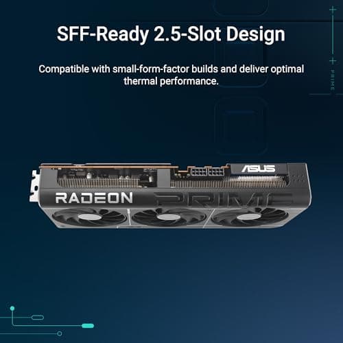 ASUS Prime Radeon RX 9070 OC Edition, AMD, 16GB - GDDR6 Gaming Grafikkarte (Radeon RX9070, PCIe 5.0, 1x HDMI 2.1b, 3X DisplayPort 2.1a, 2.5-Slot-Design) Bild 3
