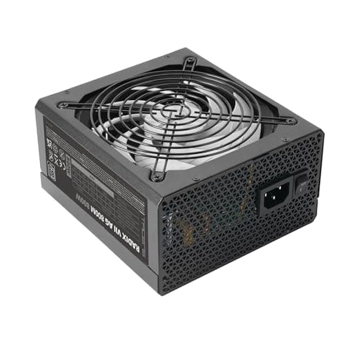 Tacens Radix VII AG 800, Vollmodulares 800W ATX-Netzteil, 10 Jahre Garantie, 80Plus Silver, +87% Wirkungsgrad, 140mm FDB-Lüfter mit AI-RPM Technologie, Japanische-Kondensatoren 105º, Schwarz Bild 2