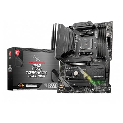 MSI MAG B550 Tomahawk MAX WiFi Gaming Motherboard (AMD AM4, DDR4, PCIe 4.0, SATA 6Gb/s, M.2, USB 3.2 Gen 2, HDMI/DP, ATX, Wi-Fi 6E, AMD Ryzen 5000 Series Prozessoren) Bild 2