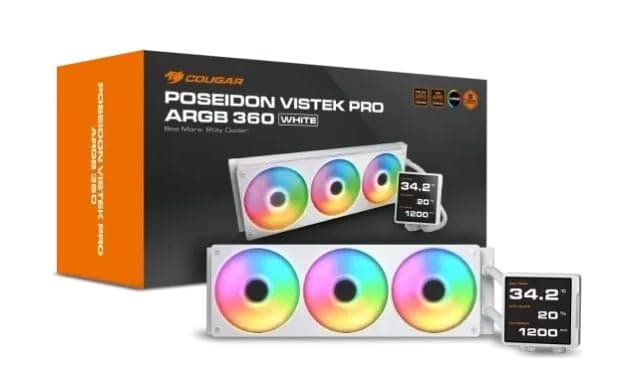 COUGAR CPU Wasserkühlung Poseidon Vistek Pro 360,ARGB,Weiß Bild 2