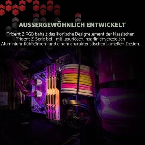 G.Skill TridentZ RGB Serie 32GB (2X 16GB) DDR4 3200Mhz DIMM CAS 16 F4-3200C16D-32GTZR 32GB (2x16GB) DDR4 3200 Schwarz Bild 8