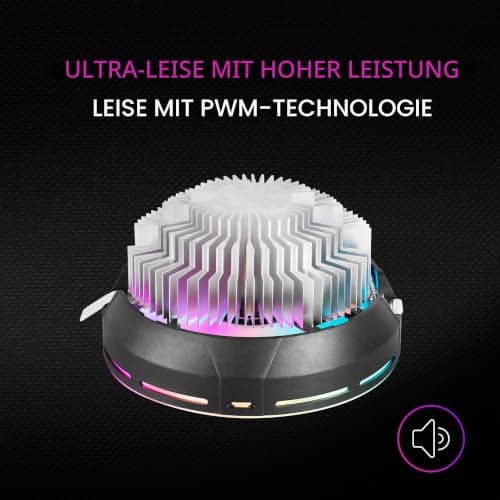 Mars Gaming Gaming MCPU120, RGB CPU-Kühler TDP 120W, Silent PWM 12cm, Low Profile Bild 6