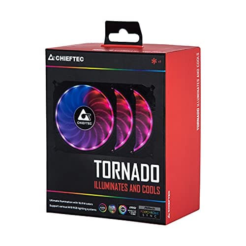 Case Fan 120mm 3-RGB Set/TORNADO CF-3012-RGB Chieftec Bild 3