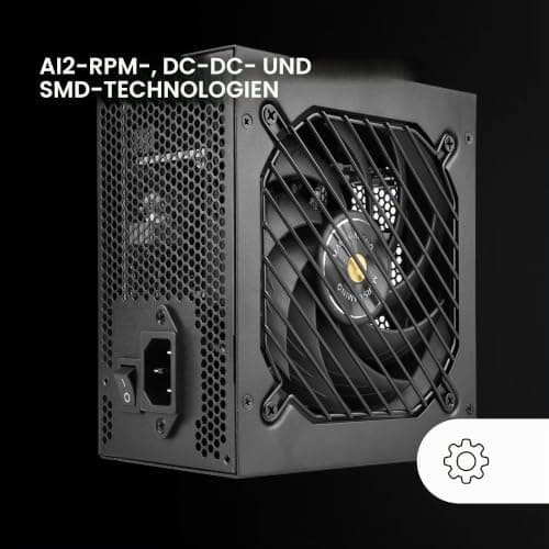 MARSGAMING MPB850SI, PC-ATX-Netzteil 850W, 7 Jahre Garantie, 80Plus Bronze 230V, 90% Effizienz, SI Extreme Silence Lüfter mit Kupferkern, AI2-RPM-, DC-DC- und SMD-Technologien, Schwarz Bild 6
