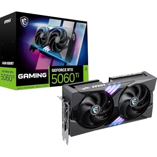 MSI GeForce RTX 5060 Ti 16G Gaming OC - 16GB GDDR7 (28Gbps/128-bit), PCIe 5, Boost: 2647 MHz, HDMI 2.1b, DisplayPort 2.1b